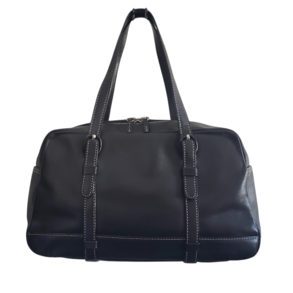The Loft Ann Taylor Black Leather Satchel